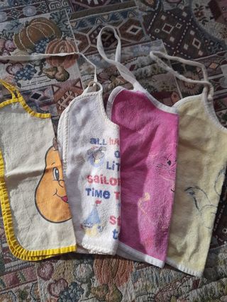 Set 4 bavaglini bimbo cotone