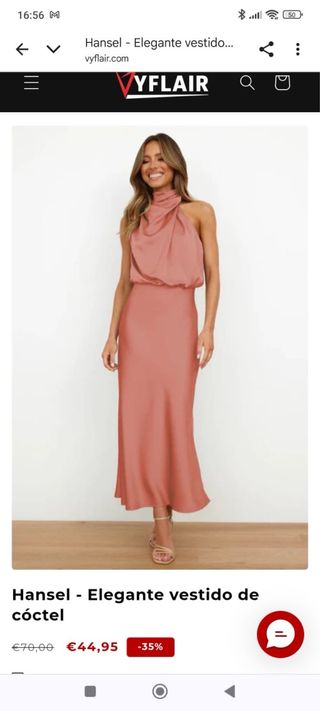 Vestido Hansel rosa VYFLAIR