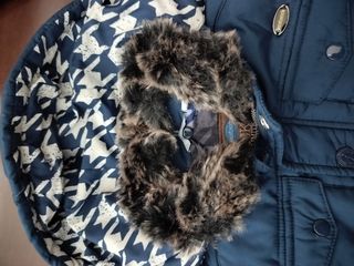 Giubbotto bambino blu con pelliccia