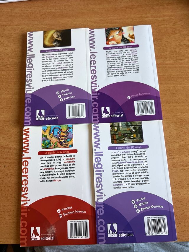 Pack de 4 libros de lectura para niños pequeños