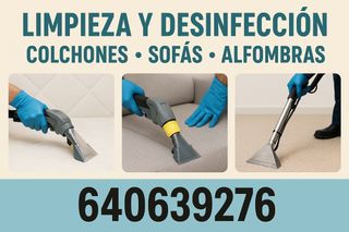 Limpieza y desinfección de sofás y colchones