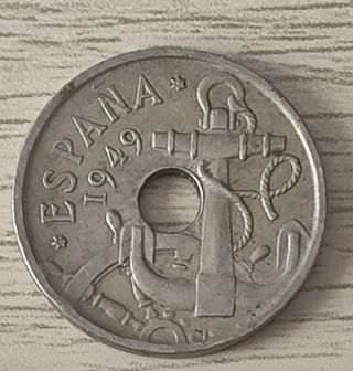 Moneda 50 céntimos 1949 España