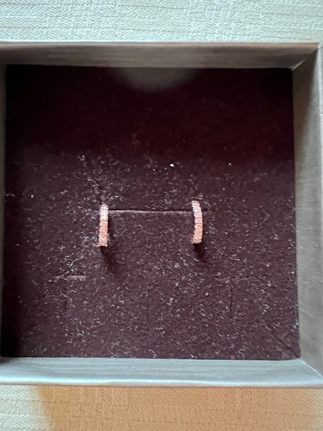 Pendientes plata chapados oro rosa