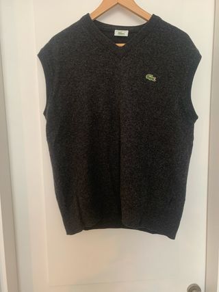 Chaleco de punto Lacoste gris