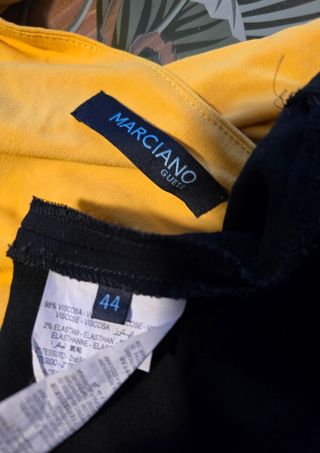 Vestido Marciano Amarillo y Negro Talla 44 (L)