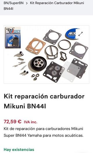 Kit Reparación,Mikuni BN44I
repuesto Motos de agua