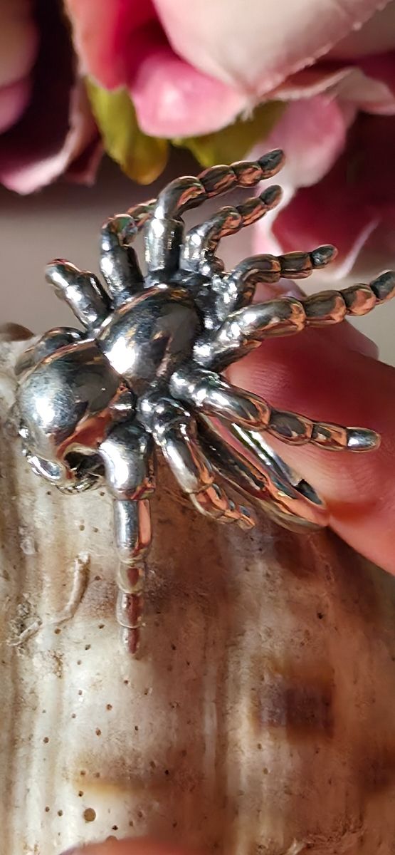 Anillo araña de plata joya de autor 