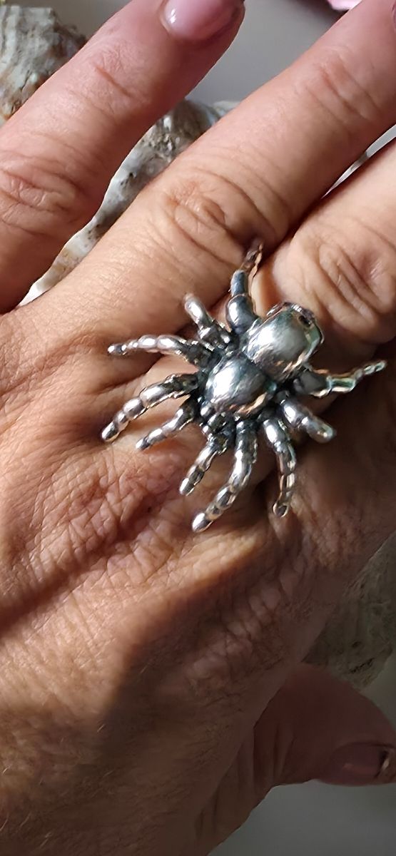 Anillo araña de plata joya de autor 