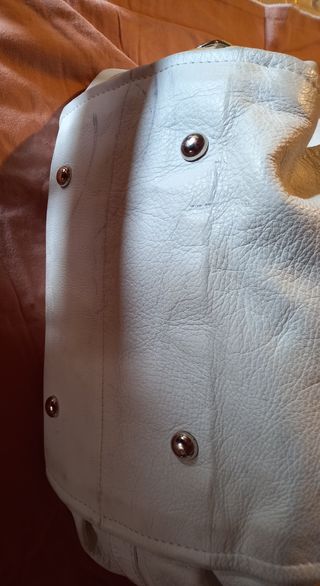 Borsa donna vera pelle bianca