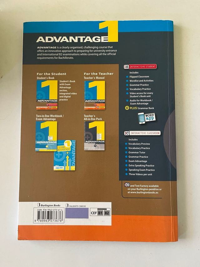 ADVANTAGE FOR BACHILLERATO 1. ST'S BOOK (2017)
