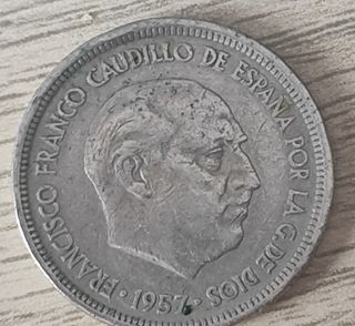 Moneda 5 Pesetas 1957 *58
