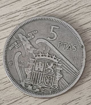 Moneda 5 Pesetas 1957 *58
