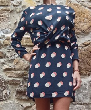 Vestido Mango Talla S Lunares