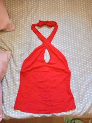 Top Bershka Rojo Talla M