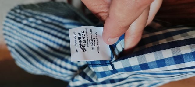 AMERICANA CUADRO VICHY AZUL PURIFICACIÓN GARCÍA 