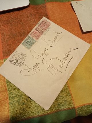 Busta affrancata 1921 con francobolli Regno