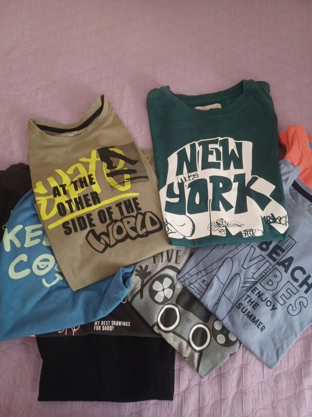 Lote 10 Camisetas Niño. 138/143 cm