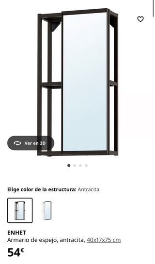 ENHET Armario de espejo antracita