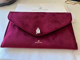 Bolso de mano Swarovski burdeos 