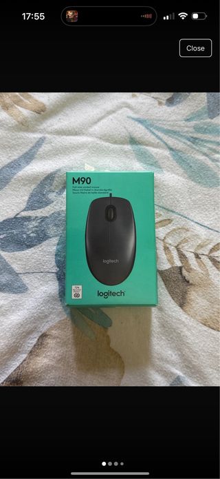 Ratón Logitech M90 Negro con cable sin abrir 