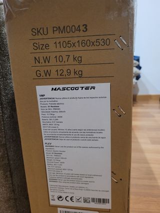 Patinete Eléctrico Mascooter PM0043