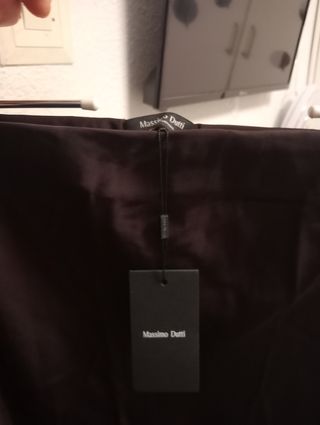 Falda Larga Massimo Dutti Talla M Marrón