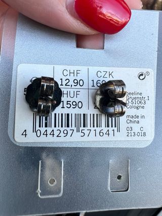 Orecchini pendenti neri e argento