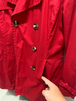 Gabardina Porqué Roja Talla L
