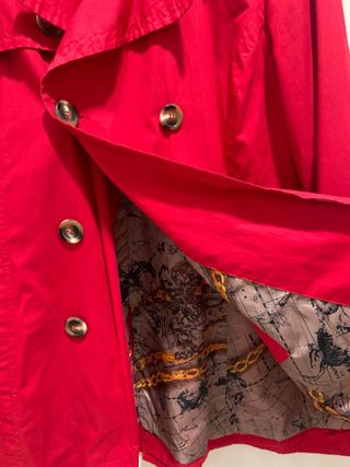 Gabardina Porqué Roja Talla L