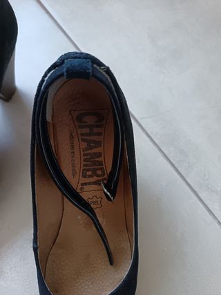 Zapatos Chamby Piel Negros ANTE