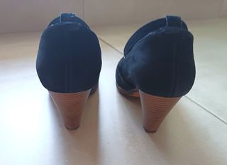 Zapatos Chamby Piel Negros ANTE