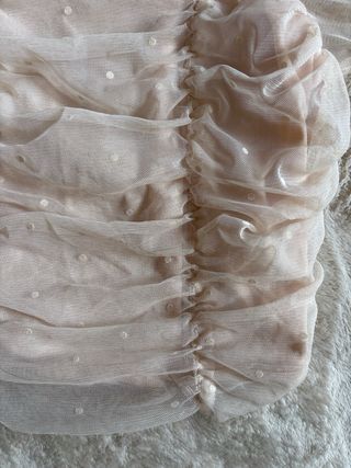 Top rosa empolvado con topos