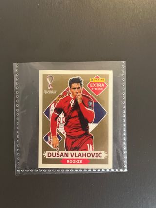 pack con Cromo Panini Dusan Vlahovic Rookie
