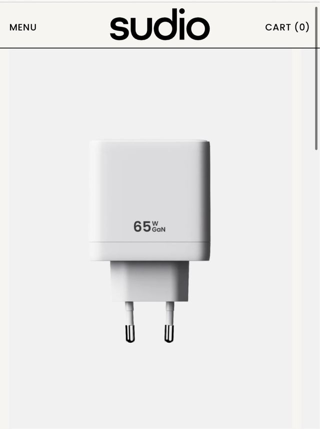 SUDIO Cargador P3 65W Blanco