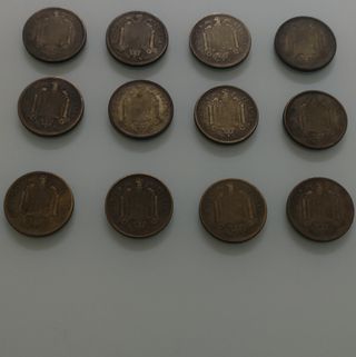 Lote 4 conjunto de 12 monedas 2.50 Pesetas.