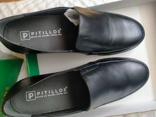 Mocasines de piel negros Pitillos talla 39