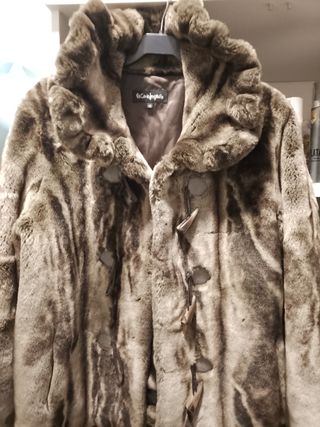 Chaqueta de pelo marrón talla L