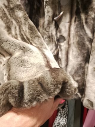 Chaqueta de pelo marrón talla L