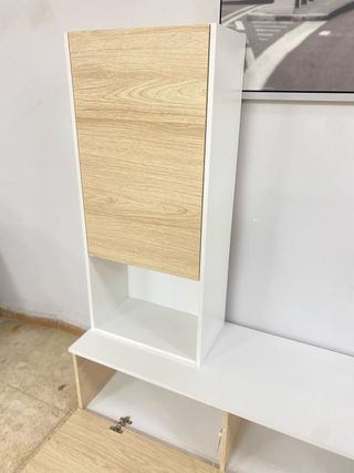 MUEBLE DE TELEVISION CON MODULOS BLANCO CAMBRIA