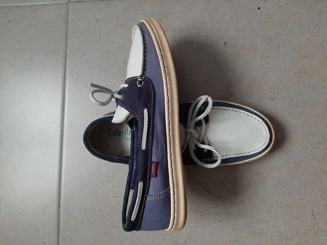 Zapatillas náuticas Callaghan mujer azul y blanco