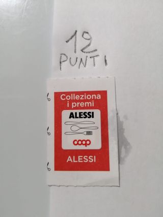 18 Bollini Alessi Raccolta Punti Coop