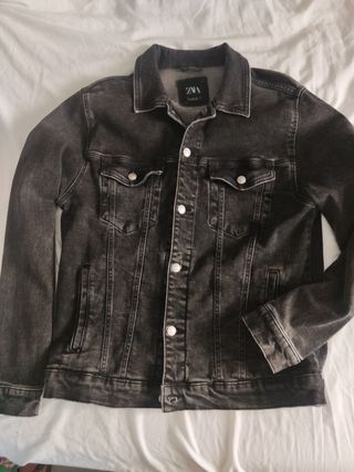 Chaqueta Vaquera Zara Man Negra