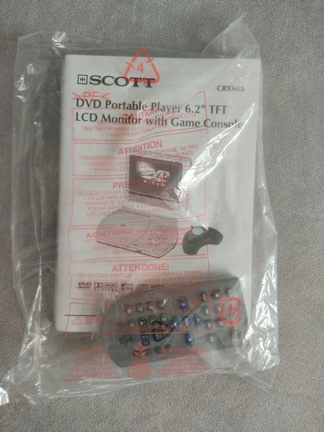 Reproductor DVD Portátil Scott TFT LCD Monitor