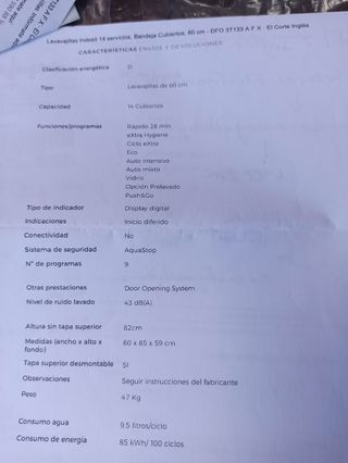 Lavavajillas Indesit
