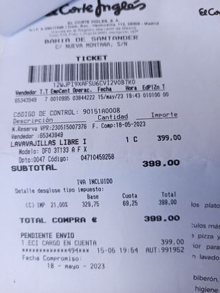 Lavavajillas Indesit