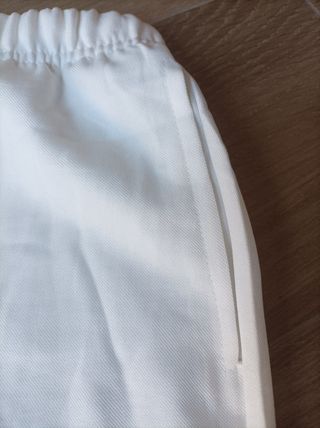 Pantalón de lino blanco mujer