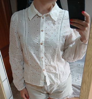 Camisa blanca Zara talla M