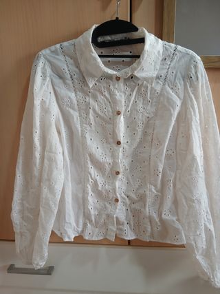 Camisa blanca Zara talla M