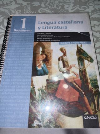 Libro de Lengua Castellana y Literatura 1 Bach