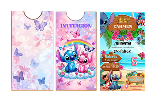 TARJETAS  CUMPLEAÑOS +SOBRES PERSONALIZADOS